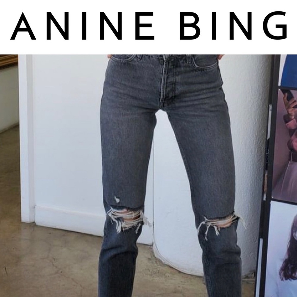 NWOT Anine Bing Grey Brenda Jeans